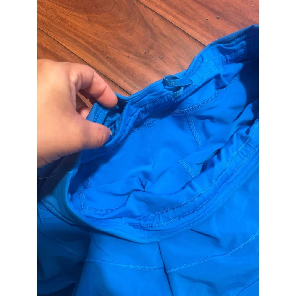 Lululemon Pace Rival Mid-Rise Skirt Blue Pleated Tennis Running Skort Size 8 - Picture 7 of 8